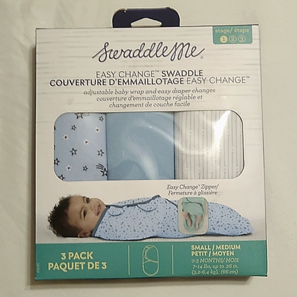 Baby Boy Swaddle me (3 pack) 0-3 months